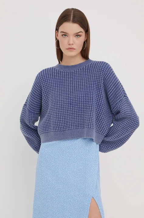 Пуловер Hollister Co. дамски в тъмносиньо