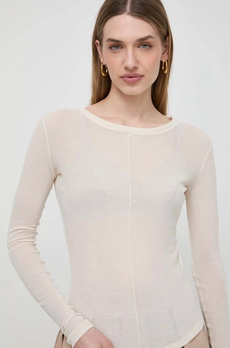 Weekend Max Mara longsleeve bawełniany x Arthur Arbesser kolor beżowy 2415941022600