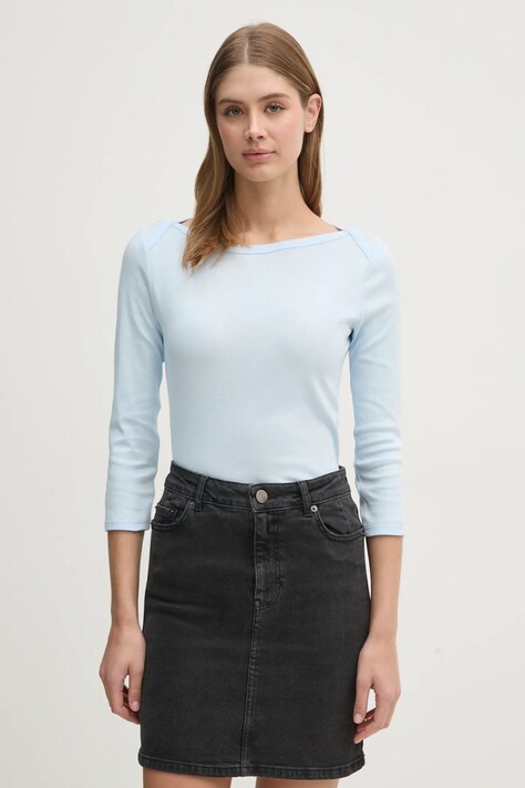 United Colors of Benetton longsleeve din bumbac culoarea roz, 3GA2E16A1