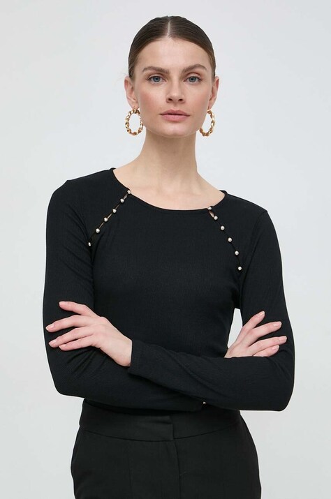 Morgan camicia a maniche lunghe donna colore nero