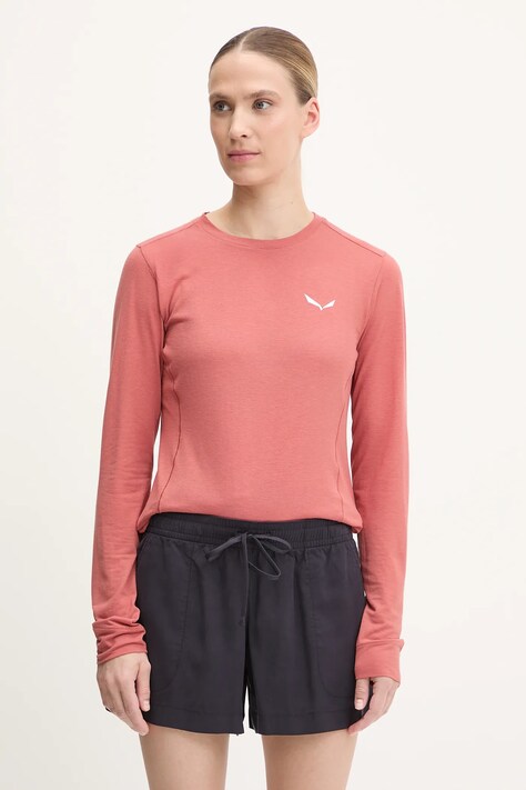 Salewa longsleeve sport Puez Dry culoarea bej, 00-0000028865