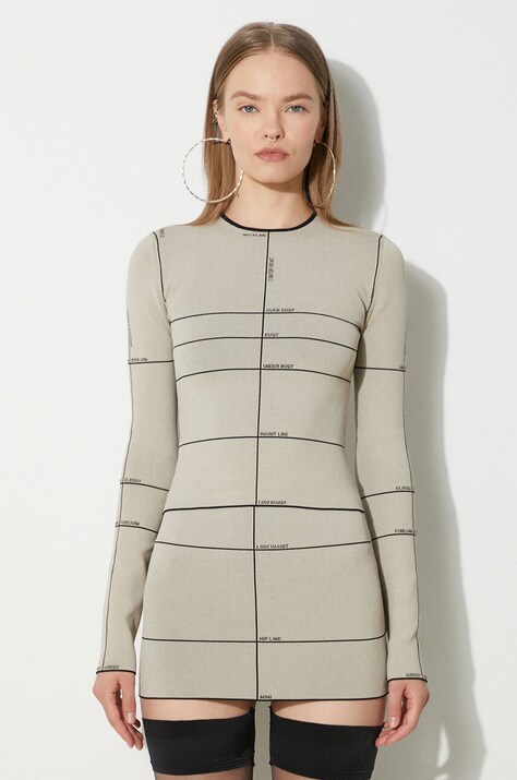 Maison Kitsuné camicia a maniche lunghe Mannequin Knit Top donna colore beige WE64KN330O