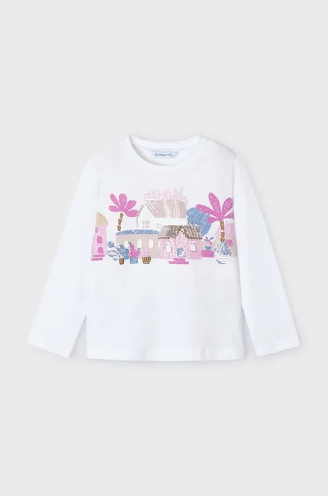 Mayoral longsleeve in cotone bambino/a colore bianco