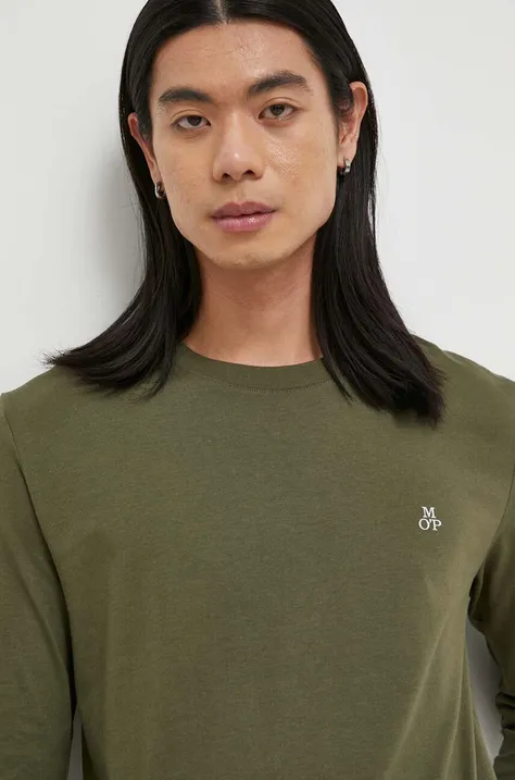 Βαμβακερή μπλούζα με μακριά μανίκια Marc O'Polo χρώμα: πράσινο 420201252210