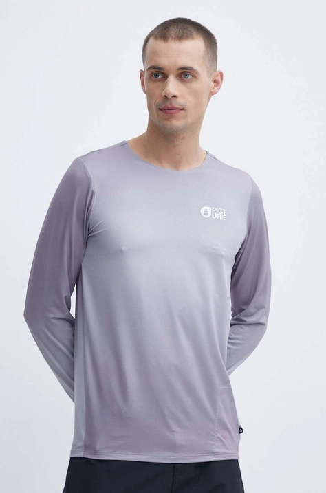 Picture longsleeve sport Osborn Printed culoarea violet, modelator, MTS1074