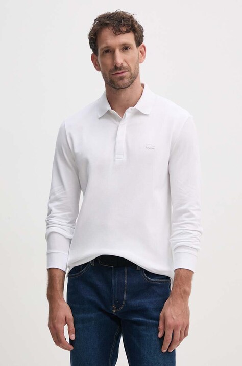 Лонгслів Lacoste чоловічий колір білий однотонний PH2481