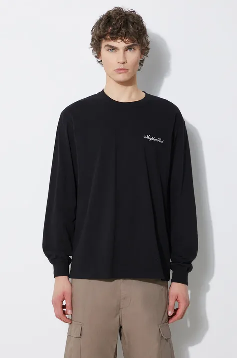Bavlnené tričko s dlhým rukávom NEIGHBORHOOD čierna farba, jednofarebné, 241PCNH.LT03