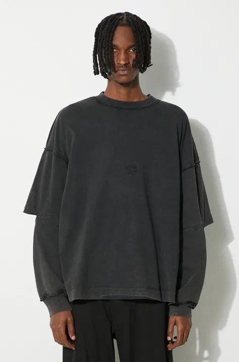 Βαμβακερή μπλούζα με μακριά μανίκια 1017 ALYX 9SM Cut-Out Elbow Longsleeve χρώμα: μαύρο, AAUTS0454FA01
