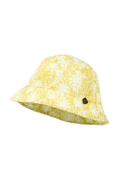 Detský bavlnený klobúk Jamiks GASPARD žltá farba, bavlnený