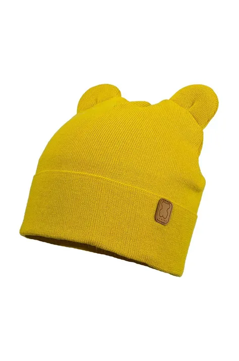 Pamučna kapa za djecu Jamiks TOMAR boja: žuta, od tanke pletenine