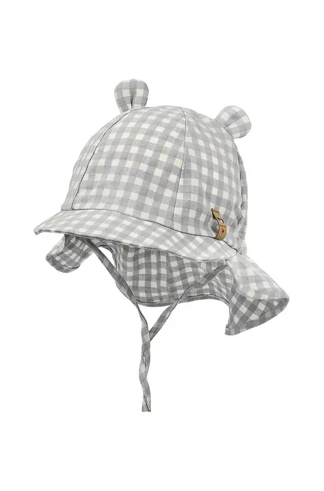 Детская хлопковая шапка Jamiks WIDAR цвет серый узор