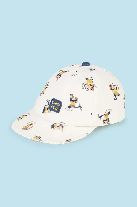Παιδικό βαμβακερό καπέλο μπέιζμπολ Mayoral χρώμα: μπεζ