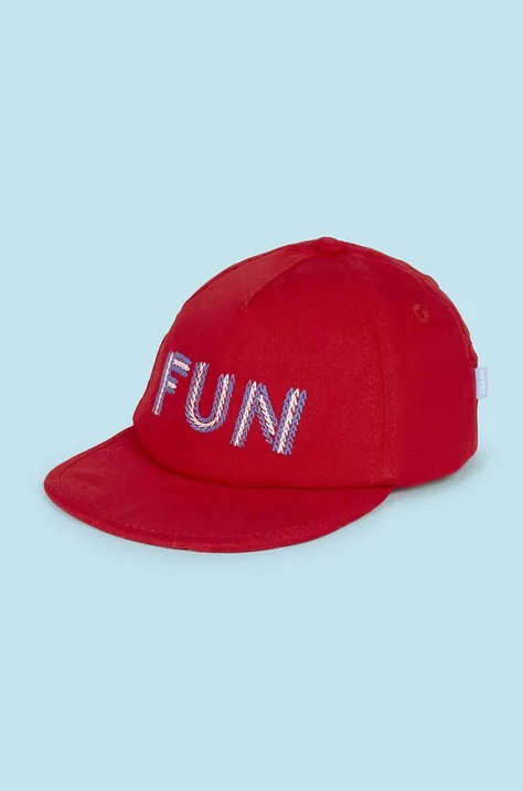 Παιδικό βαμβακερό καπέλο μπέιζμπολ Mayoral χρώμα: κόκκινο
