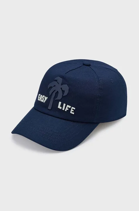 Παιδικό βαμβακερό καπέλο μπέιζμπολ Mayoral χρώμα: ναυτικό μπλε