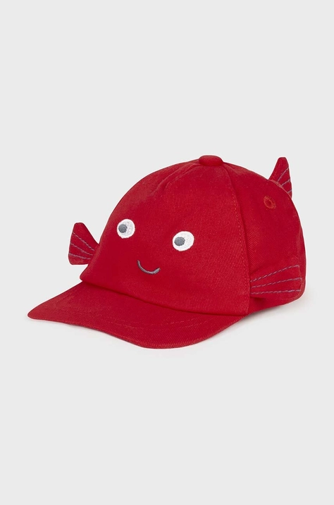 Mayoral Newborn cappello con visiera in cotone bambini colore rosso