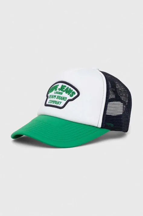Παιδικό καπέλο μπέιζμπολ Pepe Jeans NIGEL JR χρώμα: πράσινο