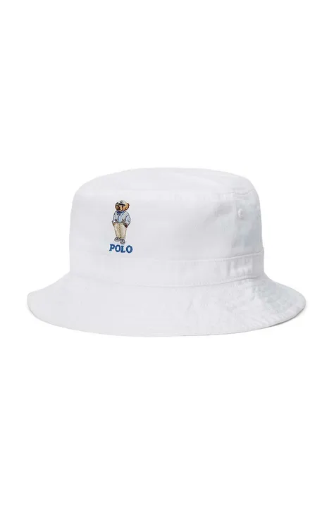 Дитяча бавовняна панама Polo Ralph Lauren колір білий з бавовни 322945504001