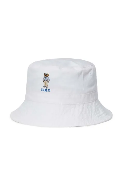 Dječji pamučni šešir Polo Ralph Lauren boja: bijela, pamučni, 323945504001