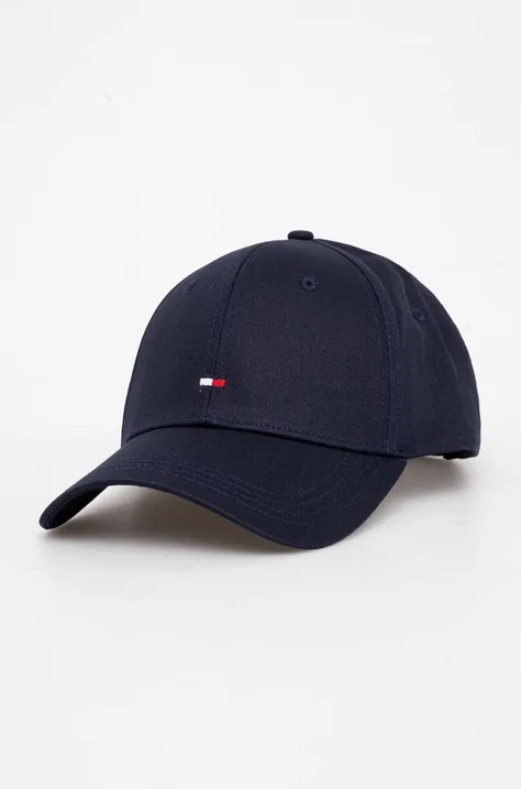 Βαμβακερό καπέλο του μπέιζμπολ Tommy Hilfiger χρώμα: ναυτικό μπλε