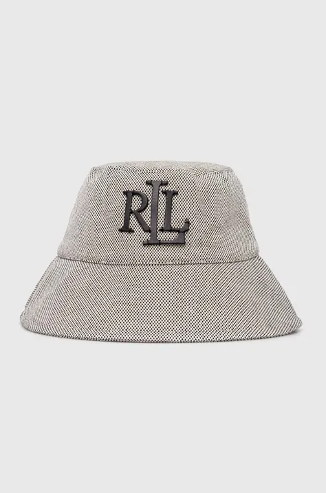 Lauren Ralph Lauren kapelusz bawełniany kolor beżowy bawełniany 454937220