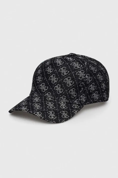 Kapa sa šiltom Guess boja: crna, s uzorkom