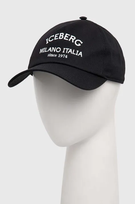 Iceberg berretto da baseball in cotone colore nero