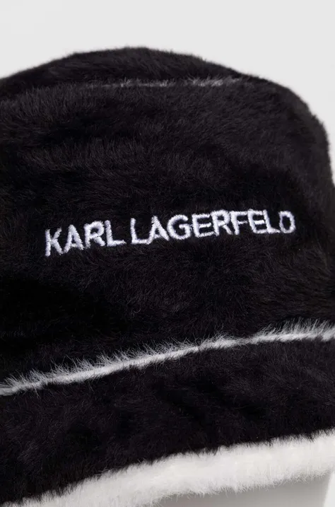 Klobuk Karl Lagerfeld črna barva