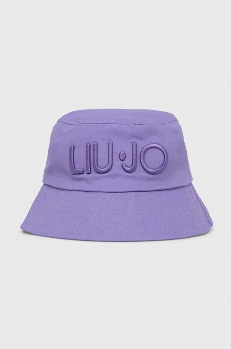 Бавовняний капелюх Liu Jo колір фіолетовий з бавовни