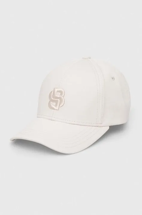 BOSS șapcă culoarea alb, cu imprimeu 50514038
