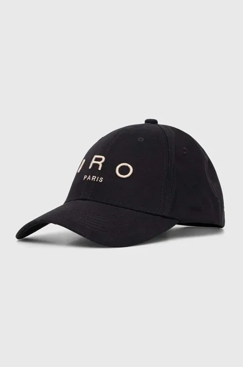 Pamučna kapa sa šiltom IRO boja: crna, s aplikacijom