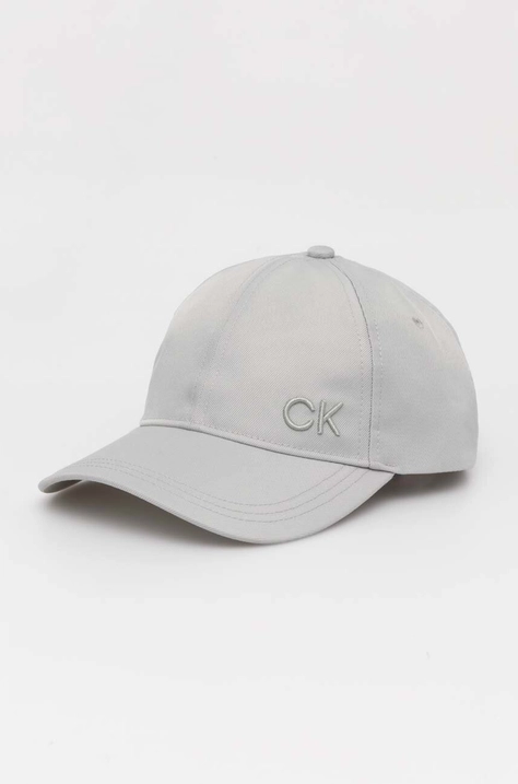 Кепка Calvin Klein колір сірий однотонна