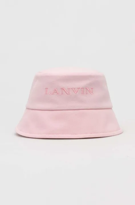 Шляпа из хлопка Lanvin цвет розовый хлопковый