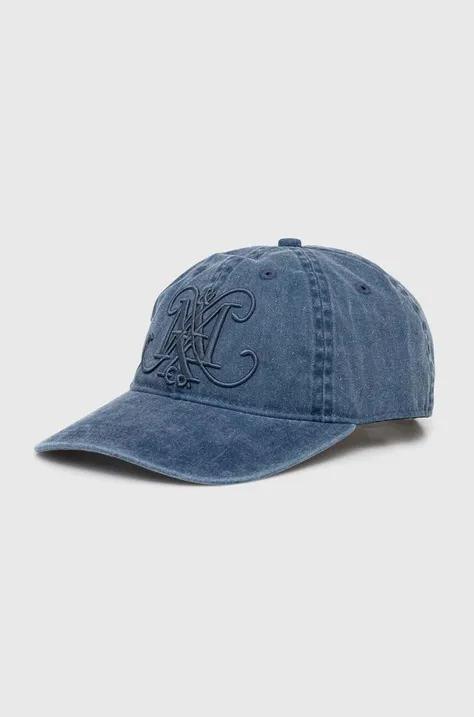 MAX&Co. czapka z daszkiem bawełniana kolor niebieski z aplikacją 2416571017200