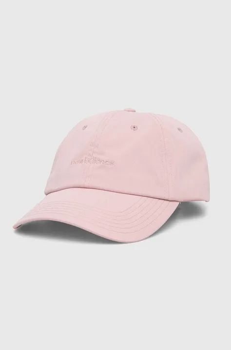 Kapa sa šiltom New Balance boja: ružičasta, bez uzorka, LAH21100OKB