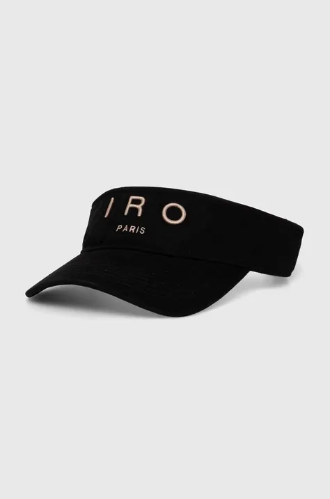 Памучна козирка IRO в черно с изчистен дизайн