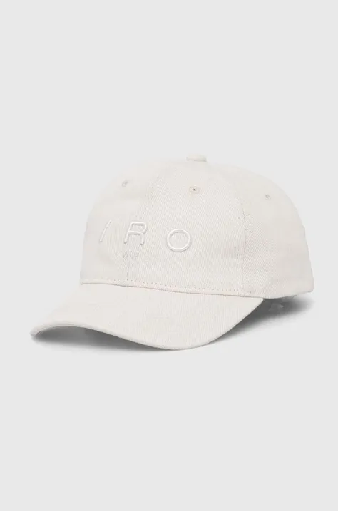 Памучна шапка с козирка IRO в бяло с апликация