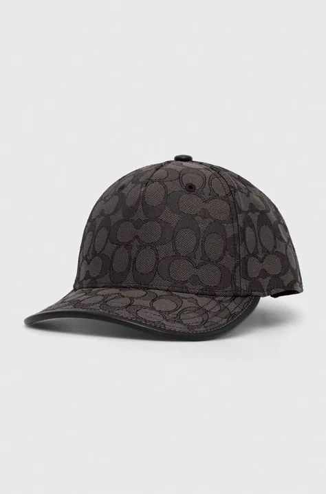 Kapa sa šiltom Coach boja: crna, s uzorkom