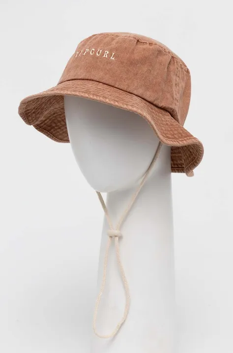 Шляпа Rip Curl цвет коричневый хлопковый