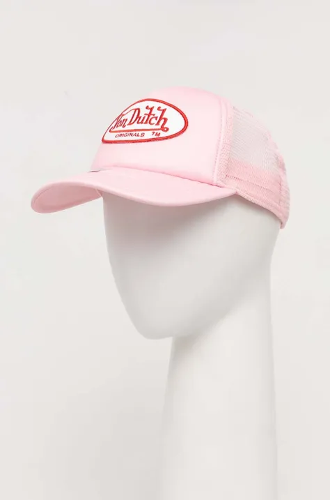 Von Dutch berretto da baseball colore rosa con applicazione