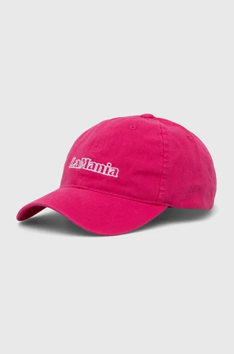 La Mania șapcă de baseball din bumbac CZAPKA ESSENTIAL CUP culoarea roz, cu imprimeu, CZAPKAESSENTIALCUP