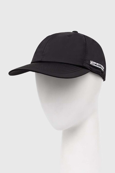 Sporty & Rich czapka z daszkiem Good Health Cap kolor czarny z aplikacją AC001S405GB