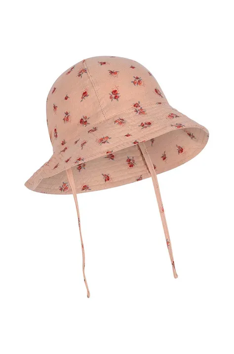 Παιδικό βαμβακερό καπέλο Konges Sløjd χρώμα: ροζ