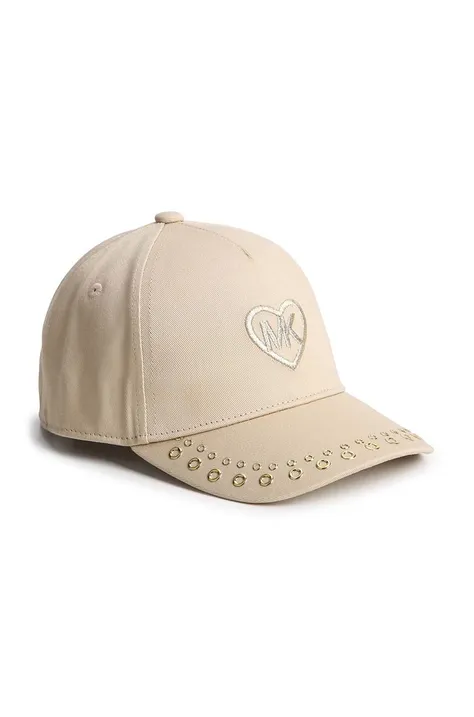 Παιδικό καπέλο μπέιζμπολ Michael Kors χρώμα: μπεζ