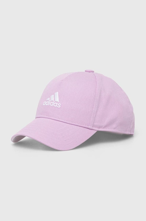 adidas Performance șapcă din bumbac pentru copii culoarea violet, cu imprimeu