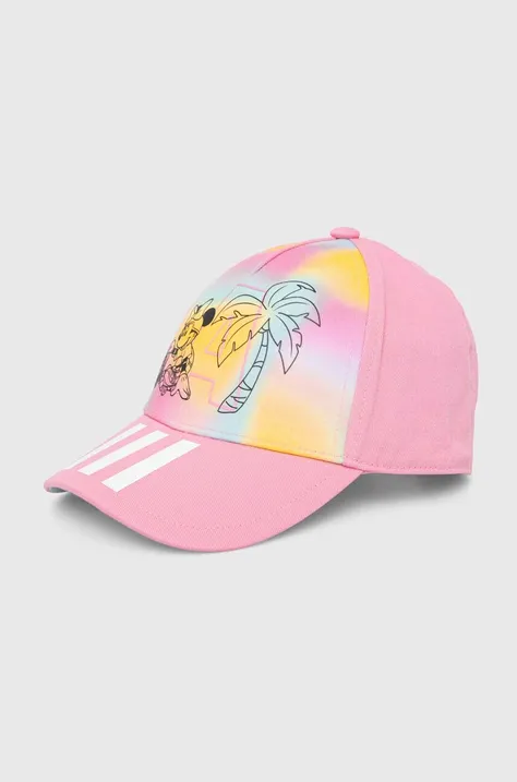 Παιδικό καπέλο μπέιζμπολ adidas Performance x Disney χρώμα: ροζ