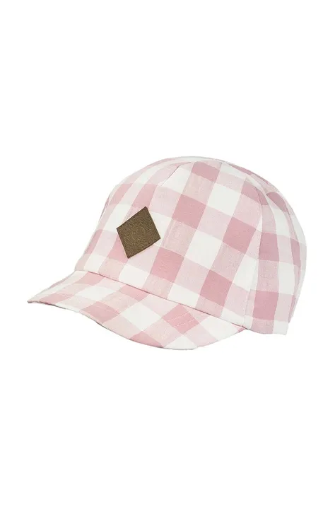Pamučna kapa sa šiltom za bebe Jamiks CORA boja: ružičasta, s uzorkom