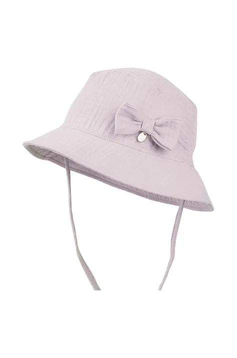 Otroški bombažni klobuk Jamiks MARIT vijolična barva