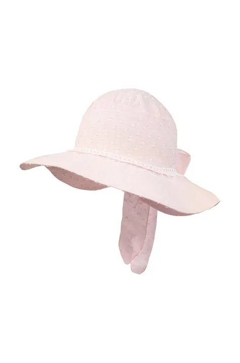 Otroški bombažni klobuk Jamiks TRUDE roza barva