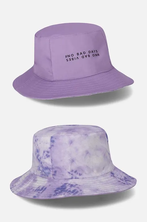 Детская хлопковая шляпа Coccodrillo цвет фиолетовый хлопковый