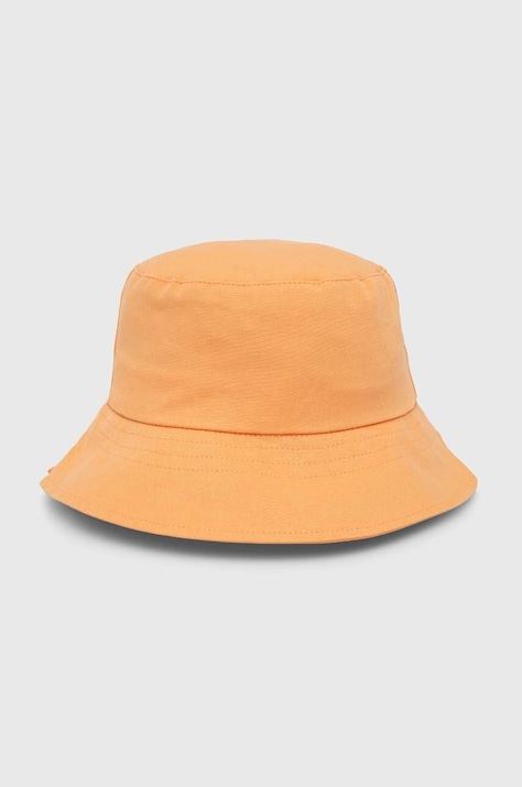 Detský bavlnený klobúk United Colors of Benetton oranžová farba, bavlnený
